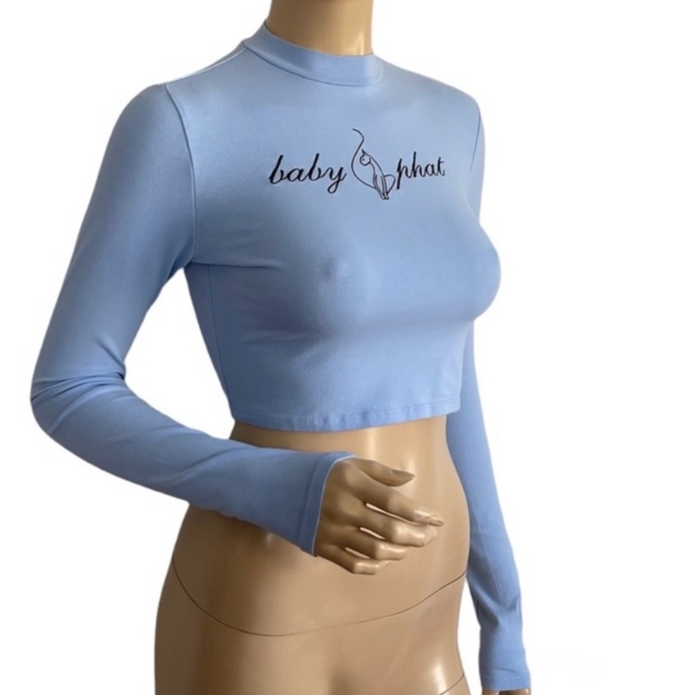 blue baby phat crop top ! <3 :)